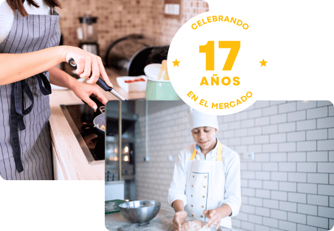 Cocinera profesional del hogar amasando masa