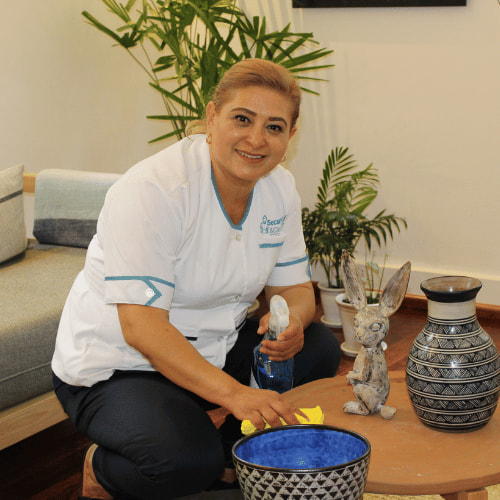 mujer personal de limpieza